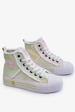 Sale Big Star Shoes Damskie Wysokie Trampki Big Star LL274177 Multikolor