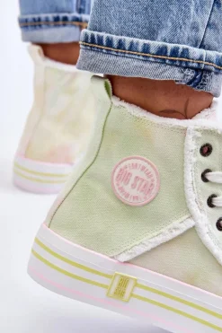 Sale Big Star Shoes Damskie Wysokie Trampki Big Star LL274177 Multikolor