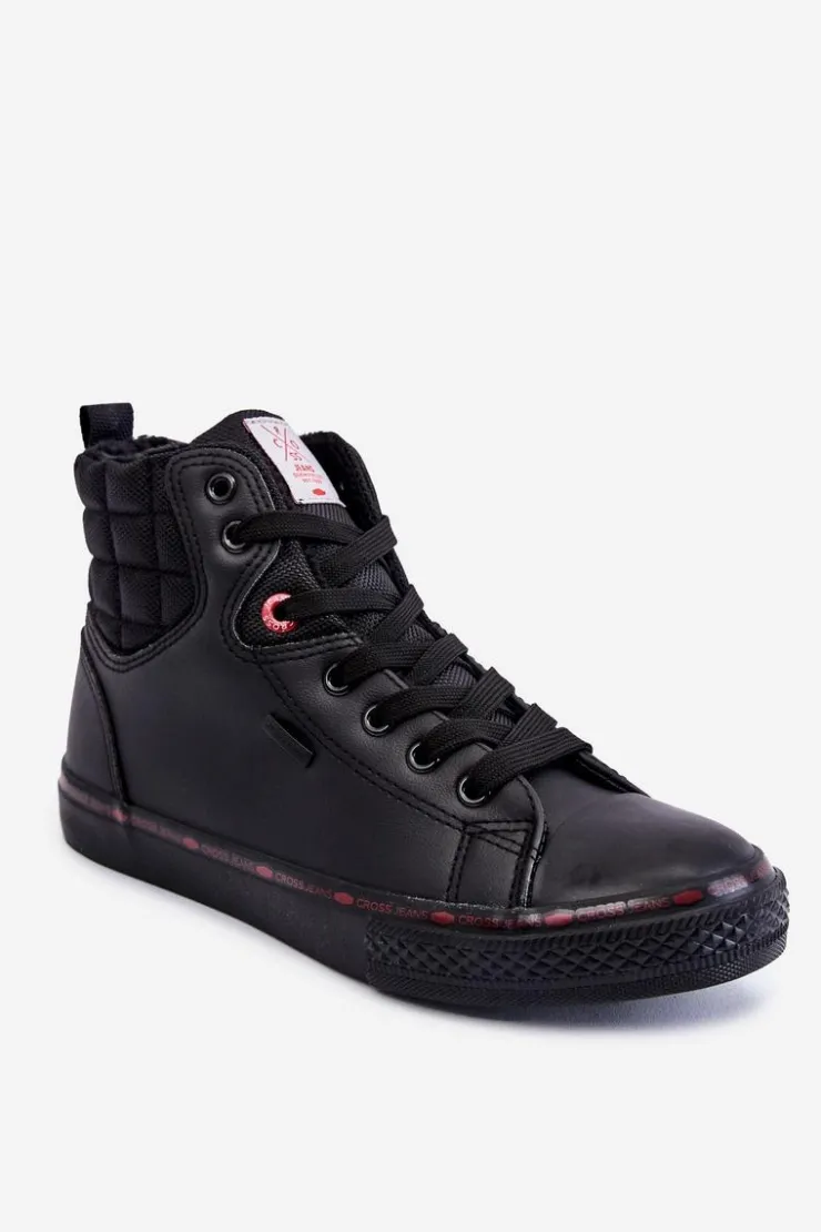 Clearance Cross Jeans Damskie Wysokie Trampki KK2R4058C Czarne Czarny