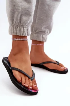 Damskie 4F Damskie Wzorzyste Japonki Klapki RMM00FFLIF138-90S Multikolor