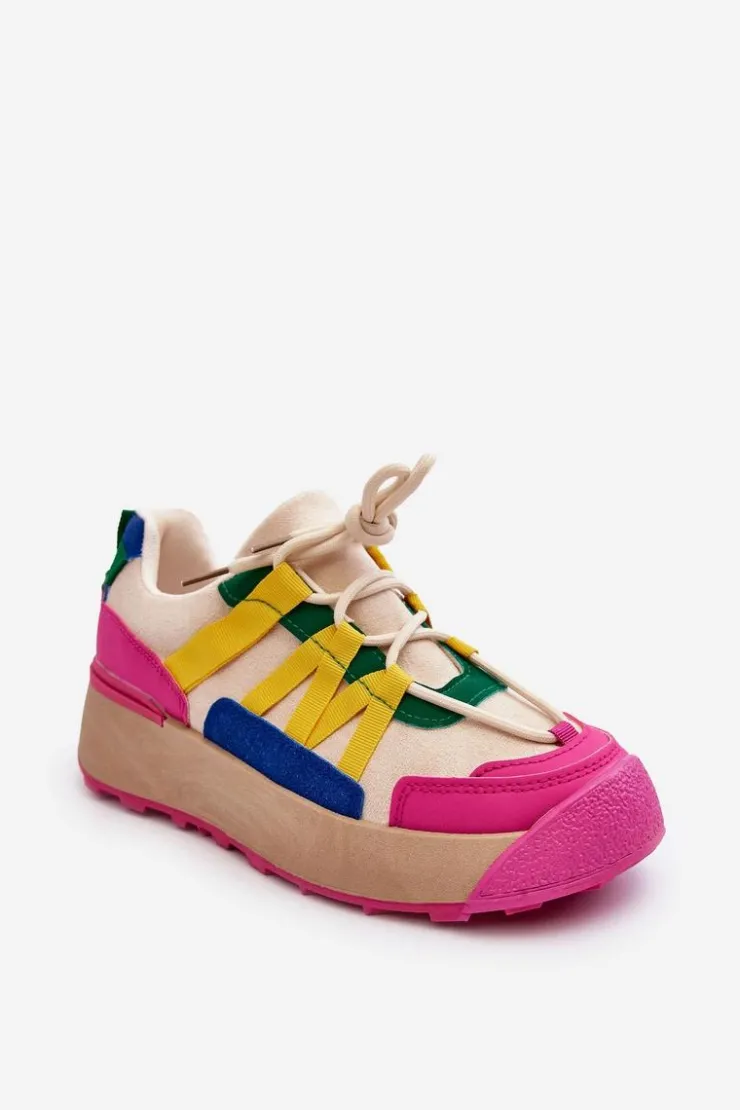 Sale Boto Damskie Zamszowe Buty Sportowe Na Platformie Multikolor Rohan