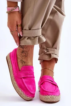 Damskie Boto Damskie Zamszowe Espadryle Fuksja Keyla