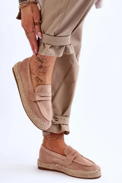 Boto Czarne Espadryle*Damskie Zamszowe Espadryle Beżowe Keyla