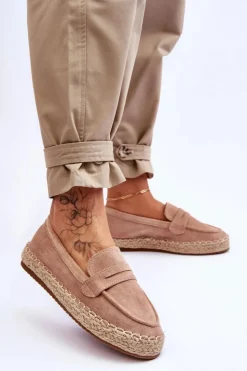 Boto Czarne Espadryle*Damskie Zamszowe Espadryle Beżowe Keyla