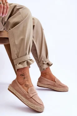 Boto Czarne Espadryle*Damskie Zamszowe Espadryle Beżowe Keyla