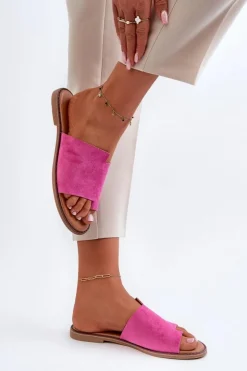 Evento Klapki Damskie Japonki|Klapki Damskie Klasyczne*Damskie Zamszowe Klapki Japonki Fuksja Amite