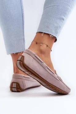 New Boto Damskie Zamszowe Mokasyny Fioletowe Si Passione Fioletowy