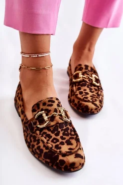 Damskie Boto Damskie Zamszowe Mokasyny Brązowo-Czarne Coriso