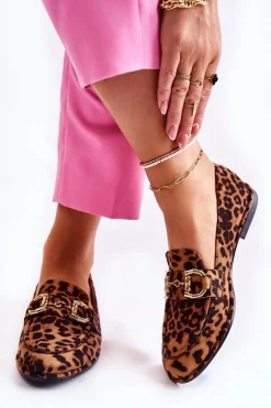 Damskie Boto Damskie Zamszowe Mokasyny Brązowo-Czarne Coriso