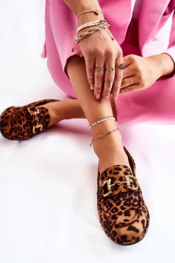 Damskie Boto Damskie Zamszowe Mokasyny Brązowo-Czarne Coriso