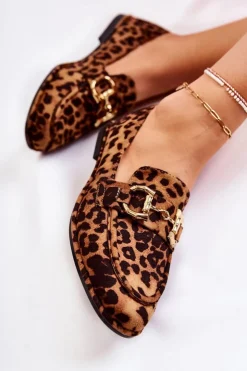 Damskie Boto Damskie Zamszowe Mokasyny Brązowo-Czarne Coriso