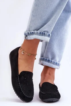 Boto Mokasyny Damskie Zamszowe*Damskie Zamszowe Mokasyny Czarne Molly