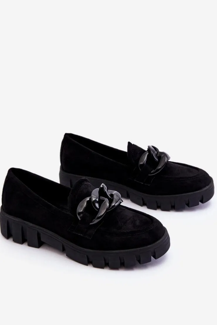 Damskie Buty damskie Vinceza Damskie Zamszowe Mokasyny Na Platformie Czarne Bennett