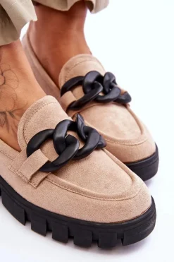 Best Buty damskie Vinceza Damskie Zamszowe Mokasyny Na Platformie Beżowe Bennett