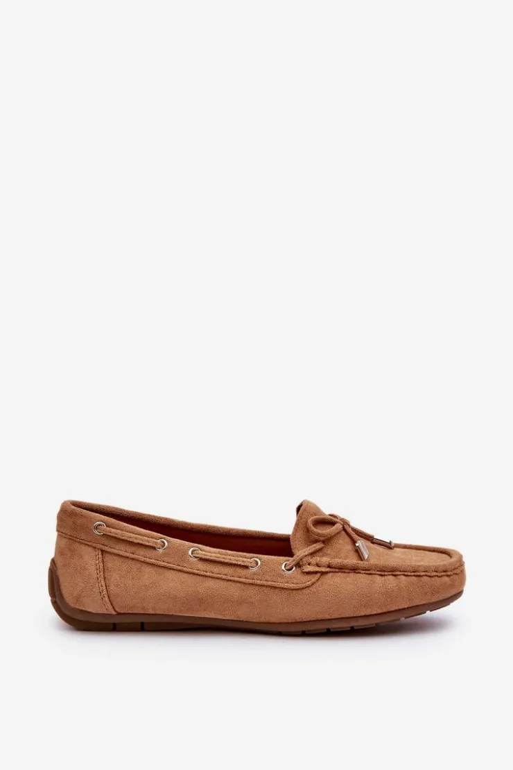 Boto Loafersy Damskie|Mokasyny Damskie Zamszowe*Damskie Zamszowe Mokasyny Camel Si Passione Brązowy