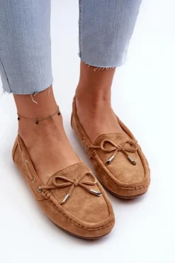 Boto Loafersy Damskie|Mokasyny Damskie Zamszowe*Damskie Zamszowe Mokasyny Camel Si Passione Brązowy