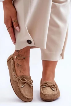 Boto Loafersy Damskie|Mokasyny Damskie Zamszowe*Damskie Zamszowe Mokasyny Brązowe Si Passione