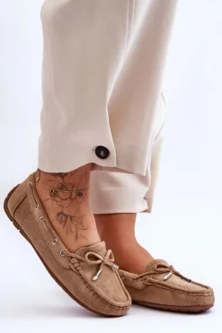 Boto Loafersy Damskie|Mokasyny Damskie Zamszowe*Damskie Zamszowe Mokasyny Brązowe Si Passione