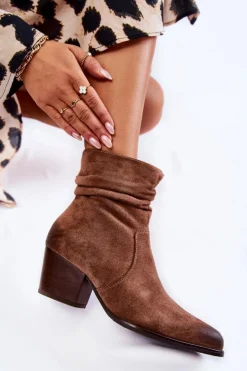 Online Buty damskie Vinceza Damskie Zamszowe Ocieplane Botki Beżowe Wenche