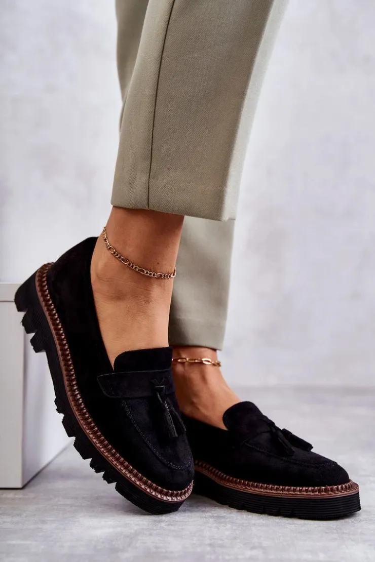 Best Buty damskie Vinceza Damskie Zamszowe Półbuty Na Platformie Czarne Unni