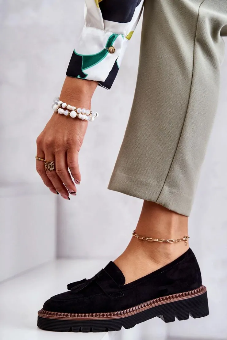 Best Buty damskie Vinceza Damskie Zamszowe Półbuty Na Platformie Czarne Unni