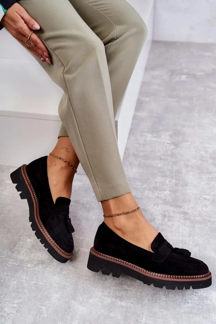 Best Buty damskie Vinceza Damskie Zamszowe Półbuty Na Platformie Czarne Unni