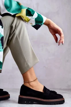 Best Buty damskie Vinceza Damskie Zamszowe Półbuty Na Platformie Czarne Unni