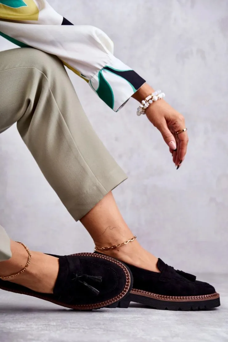 Best Buty damskie Vinceza Damskie Zamszowe Półbuty Na Platformie Czarne Unni