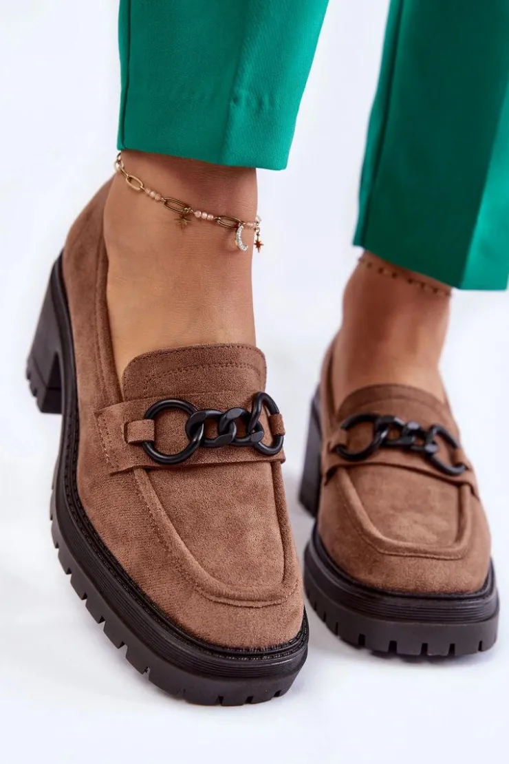 Online Buty damskie Vinceza Damskie Zamszowe Półbuty Na Obcasie Ciemnobeżowe Sanya