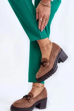 Online Buty damskie Vinceza Damskie Zamszowe Półbuty Na Obcasie Ciemnobeżowe Sanya