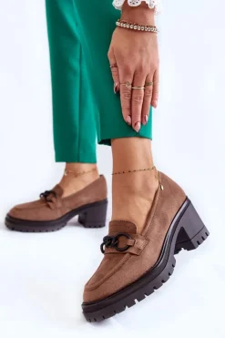 Online Buty damskie Vinceza Damskie Zamszowe Półbuty Na Obcasie Ciemnobeżowe Sanya