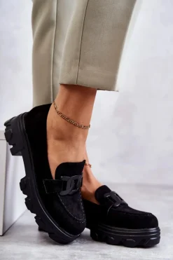 Best Buty damskie Vinceza Damskie Zamszowe Półbuty Na Platformie Czarne Janne