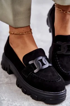 Best Buty damskie Vinceza Damskie Zamszowe Półbuty Na Platformie Czarne Janne