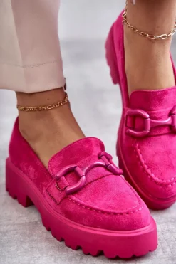 Buty damskie Vinceza Mokasyny Damskie Zamszowe*Damskie Zamszowe Półbuty Na Platformie Różowe Gunn