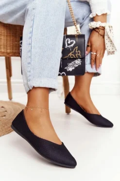 Buty damskie Vinceza Baleriny Klasyczne*Delikatne Baleriny W Szpic Vinceza 2209 Czarne