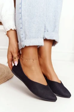 Buty damskie Vinceza Baleriny Klasyczne*Delikatne Baleriny W Szpic Vinceza 2209 Czarne