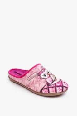INBLU Domowe Klapki Klapki Sowa GF000018 Różowe Różowy
