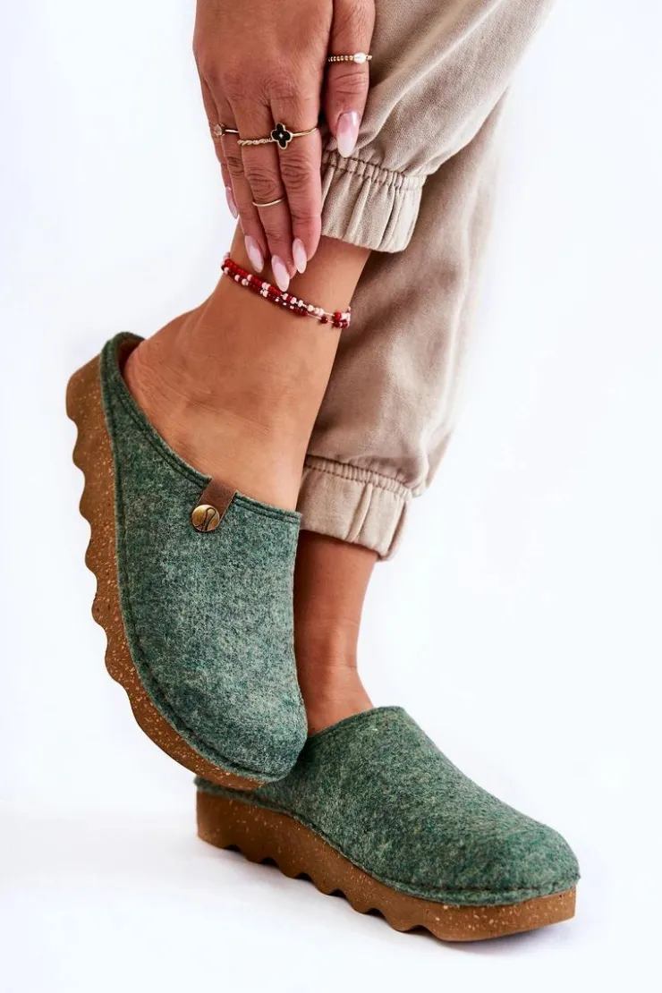 Damskie INBLU Domowe Papcie Klapki Profilaktyczne DK-08-007 Zielone