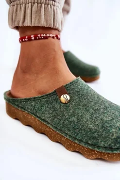 Damskie INBLU Domowe Papcie Klapki Profilaktyczne DK-08-007 Zielone