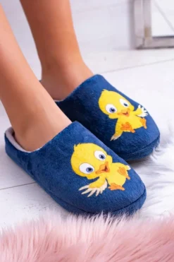 Boto Kapcie Klasyczne*Dreex Damskie Domowe Ciepłe Papcie Klapki Z Ptaszkiem
