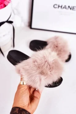 Boto Dziewczęce|Klapki Z Futerkiem*Dziecięce Klapki Z Futerkiem Beżowe Fashionista