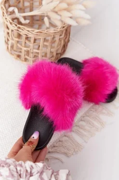 Boto Dziewczęce|Klapki Z Futerkiem*Dziecięce Klapki Z Futerkiem Fuksja Fashionista