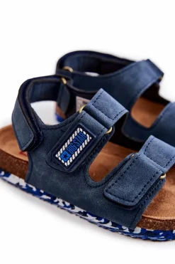 Damskie Big Star Shoes Dziecięce Sandałki Big Star JJ374117 Granatowe