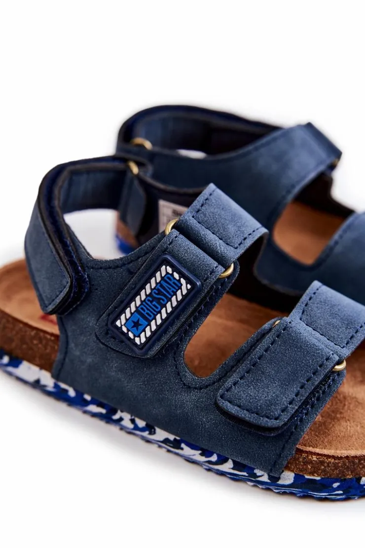 Damskie Big Star Shoes Dziecięce Sandałki Big Star JJ374117 Granatowe