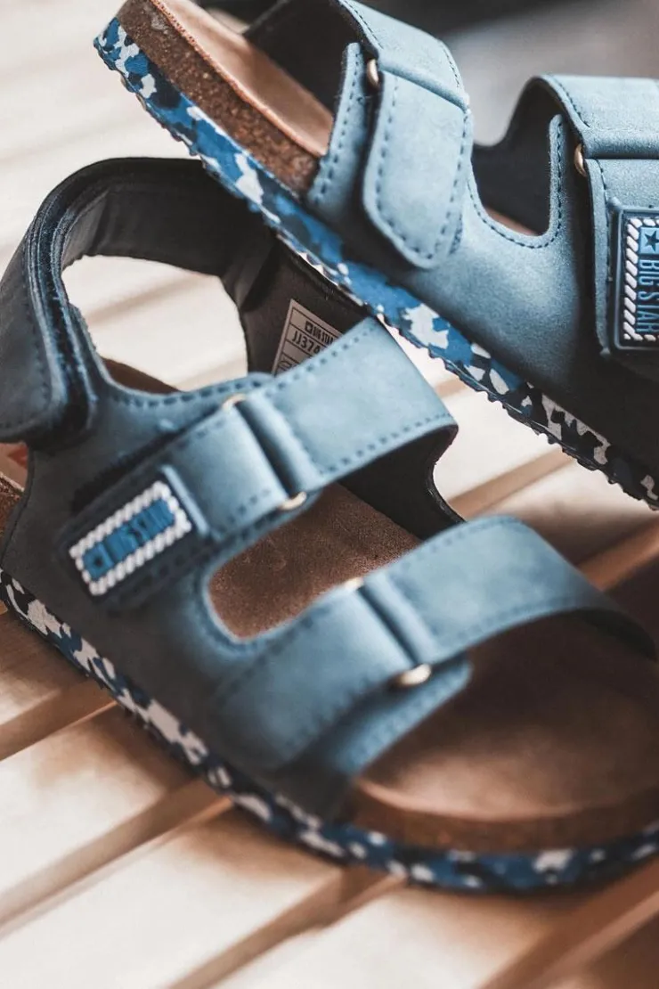 Damskie Big Star Shoes Dziecięce Sandałki Big Star JJ374117 Granatowe