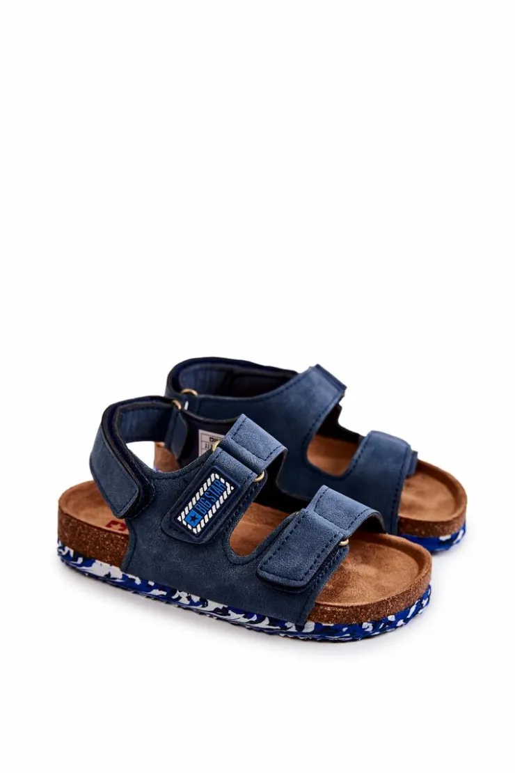 Damskie Big Star Shoes Dziecięce Sandałki Big Star JJ374117 Granatowe