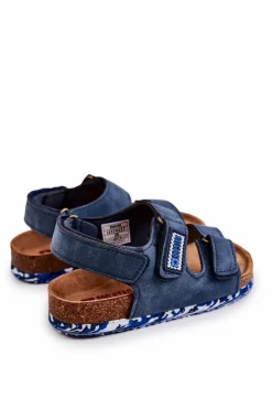 Damskie Big Star Shoes Dziecięce Sandałki Big Star JJ374117 Granatowe