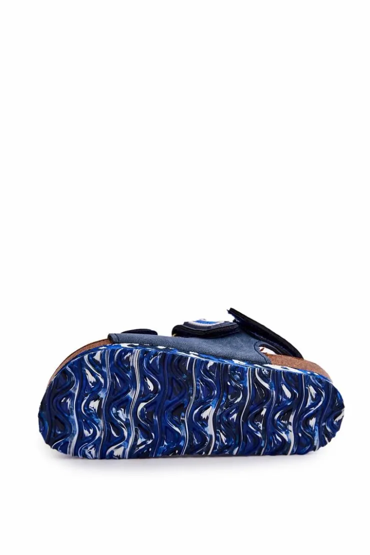 Damskie Big Star Shoes Dziecięce Sandałki Big Star JJ374117 Granatowe