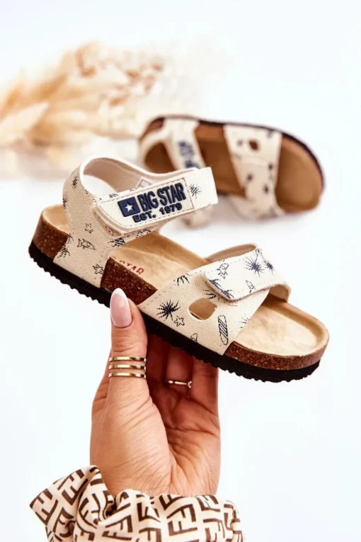 Big Star Shoes Chłopięce|Sandały Big Star*Dziecięce Sandałki Big Star JJ374379 Białe
