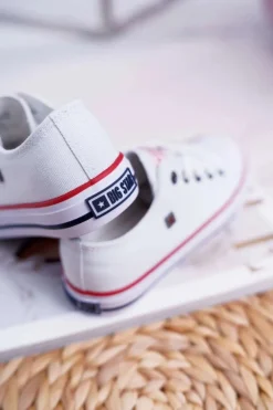 Big Star Shoes Chłopięce|Dziewczęce*Dziecięce Trampki Big Star Klasyczne Białe W374001
